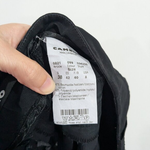 Cambio Cropped Pants with Zippers Black Size 8 - Picture 6 of 7